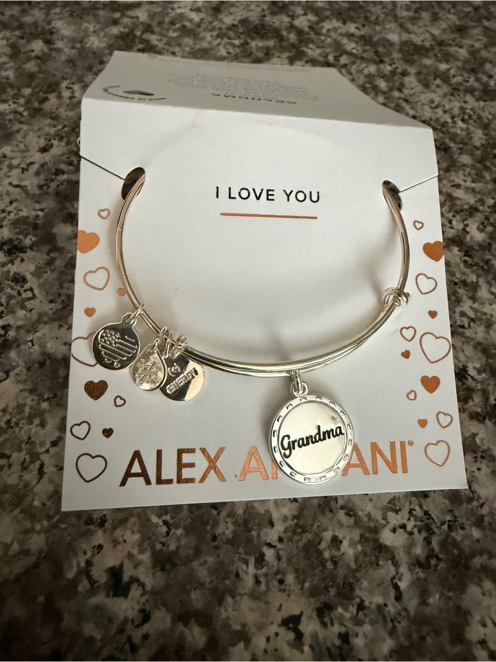 Alex and Ani Silver Grandma Charm Bangle Bracelet